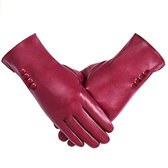 🆕 Faux Leather Gloves - Picture 1 of 2